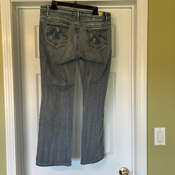 Vigoss Amethyst Collection The Jolie Bootcut Ripped Patched medium wash 13/14 - Picture 2 of 7